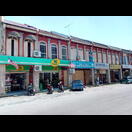 Eine typische malaysische Häuserfront